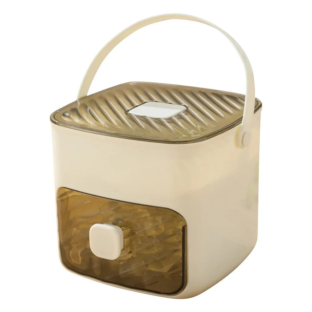 Portable Ice Maker Machine with Storage Drawer & Handle Compact Ice Making Tool Machines for Household & Outdoor Use