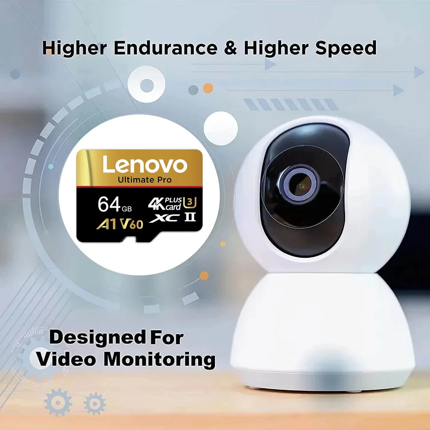 Shockproof Lenovo 512GB Memory Card SD Cards TF Cards Micro TF SD 128GB 64GB High Durability 32GB U1 for iOS/GoPro