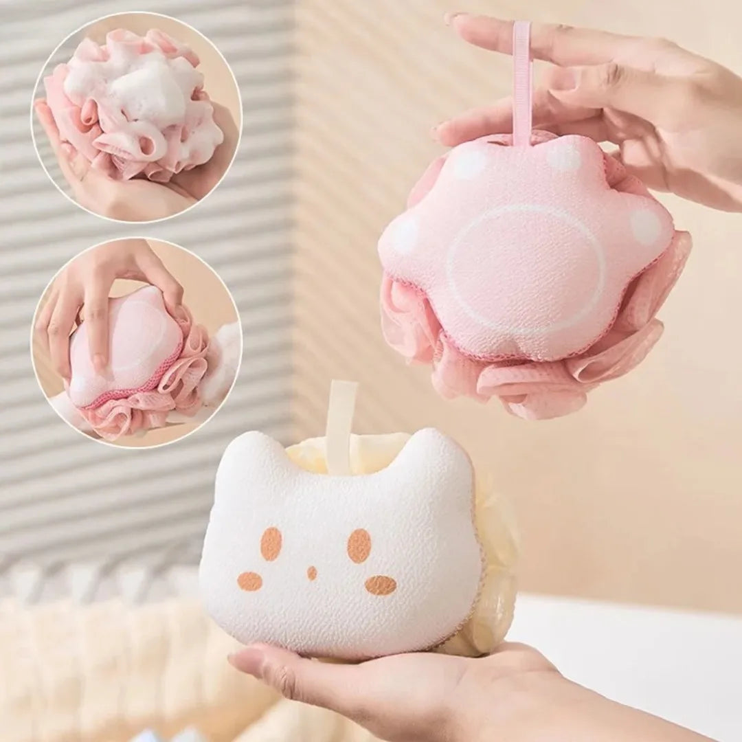 Esponja y exfoliador corporal Kawaii