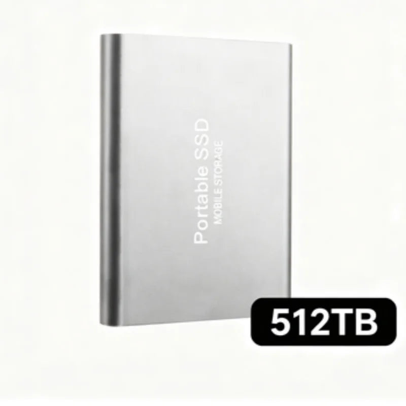 Portable External SSD, 1TB-16TB Large Capacity USB3.1 High Speed Solid State Drive, Lightweight Storage for Laptop, Desktop, Mac