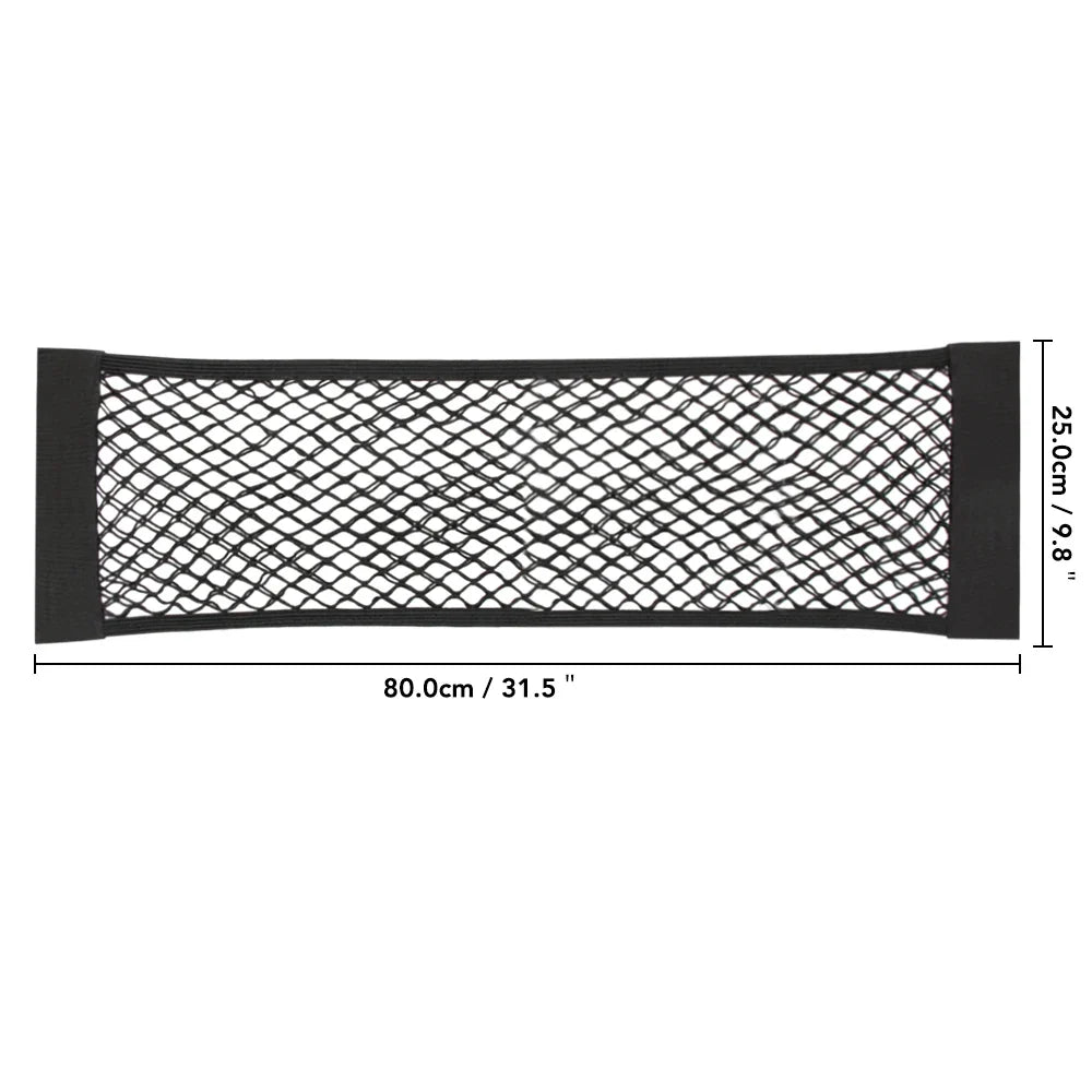 1Pc Car Back Rear Mesh Trunk Seat Elastic String Net  Universal Storage Bag Pocket Cage Auto Organizer Seat Back Bag