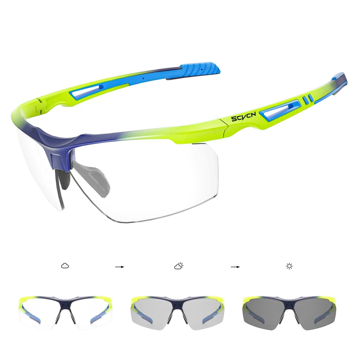 SCVCN Photochromic Cycling Glasses Men UV400 Bicycle Glasses MTB Outdoor Sports Cycling Sunglasses Road Bike Glasses Eyewear