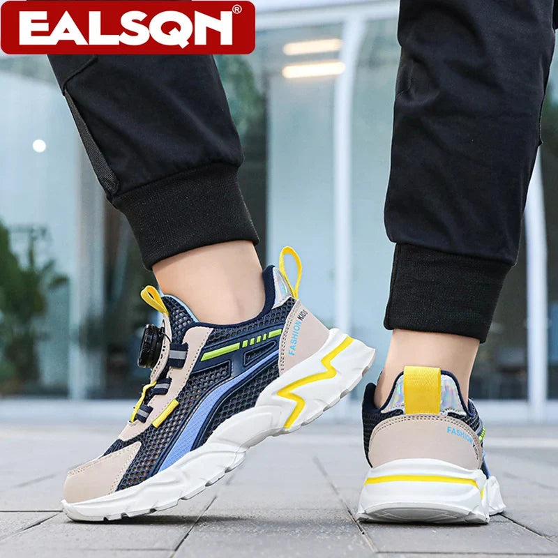 Children's Sports Shoes for Boys Fashion Mesh Breathable Casual Sports Shoes Summer Lightweight Student Running Sneakers