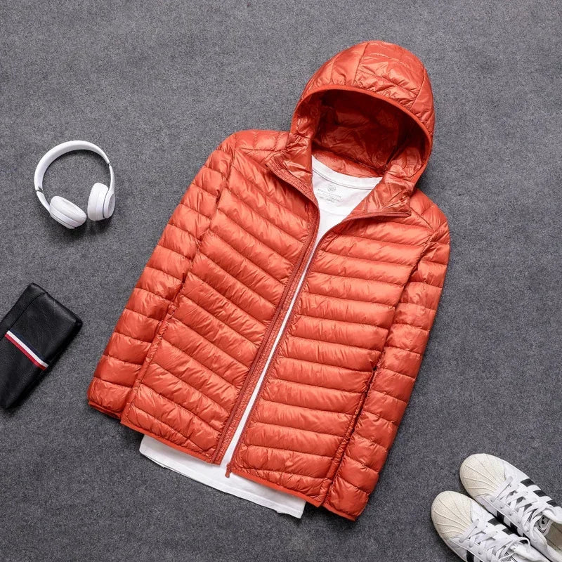 Men's Ultra Light Down Jacket 2024 New Arrivals Spring Winter Feather Ultralight Packable Casual Classic Puffer Coats Men Jacket
