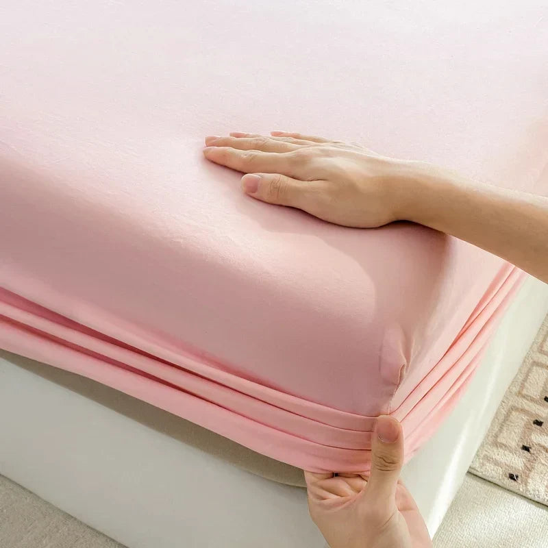 100% Cotton Fitted Bed Sheet with 360 Elastic Band Bedsheet Bedspread