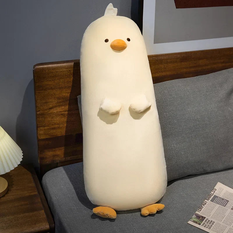 Peluche de almohada de pollo largo