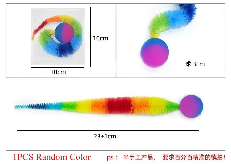 1/5/10pcs Cat Interactive Toys Tickle Cat Colorful Bouncing Ball Pet