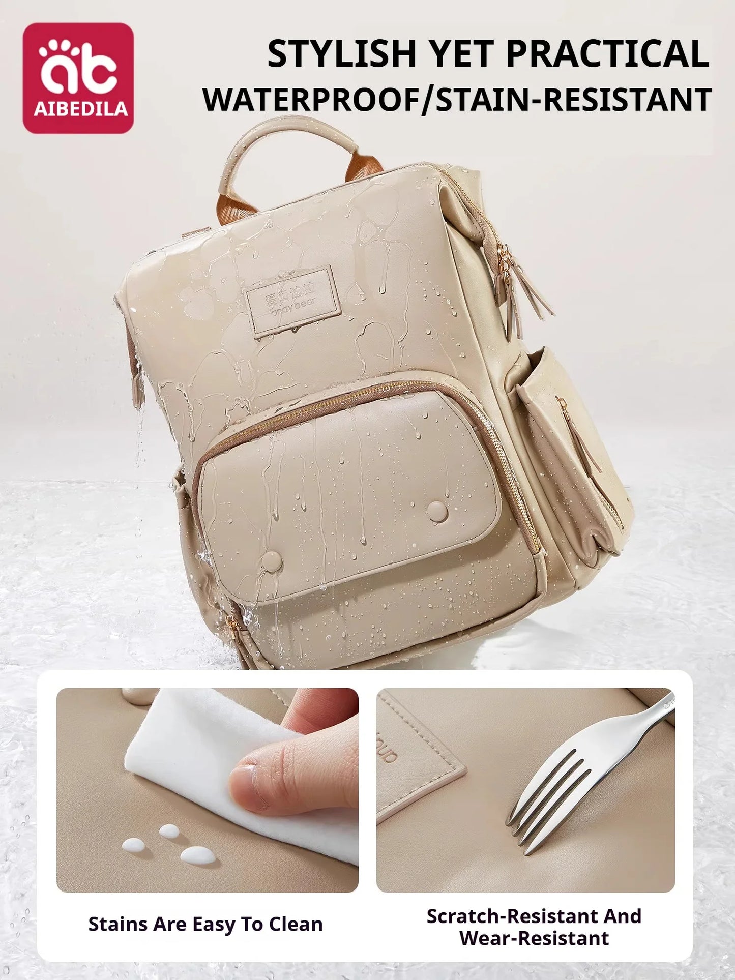 AIBEDILA Diaper Bag Backpack Women's Bag Backpack Baby Diaper Bag Maternity Backpack Kit Large Capacity Partition Shoulder Bag