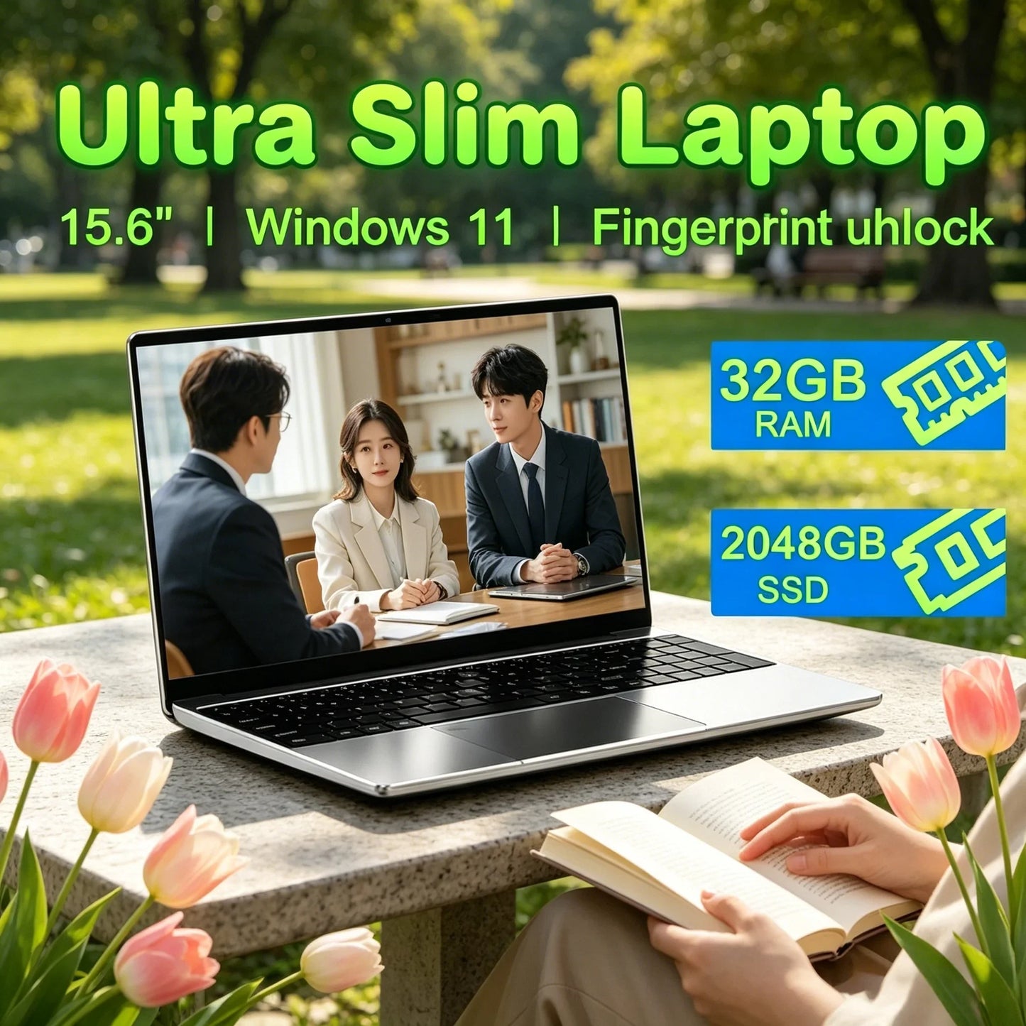 New Arrival 14.1" Business Laptop I9-9880H 32GB RAM 2TB SSD Multilingual System Family Daily Use Student Learning Notebook