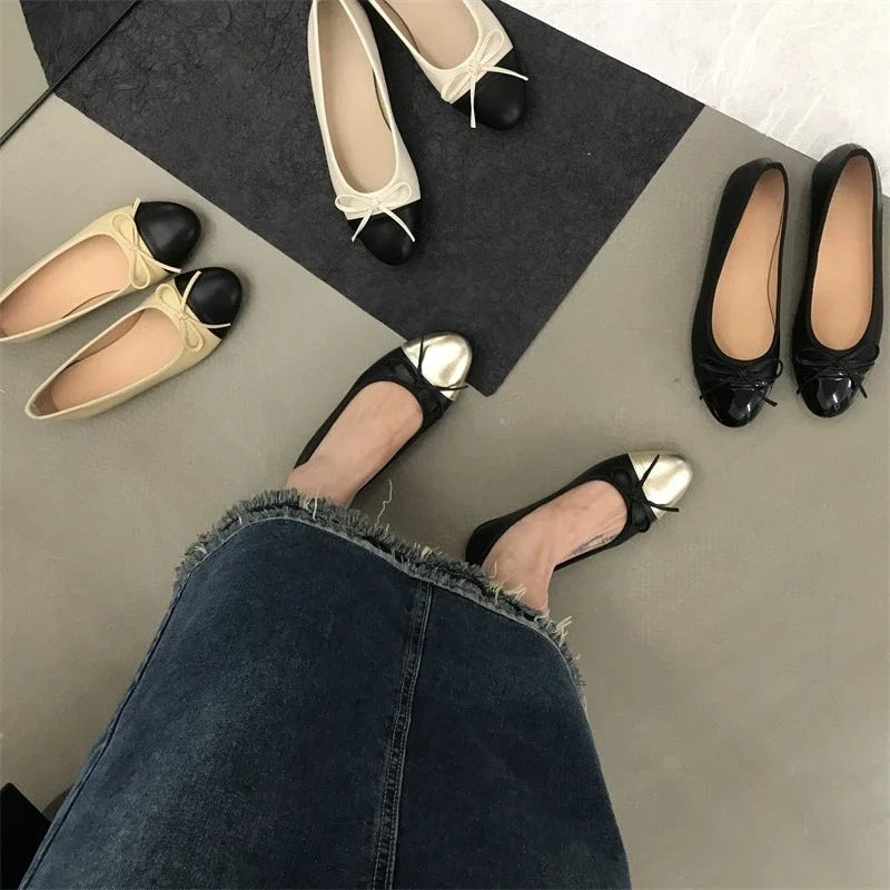 2026 New Spring Butterfly-knot Women Loafer Elegant Mix Colors Slip On Shoes Laides Comfort Soft Sole Ballet Flats Single Shoes