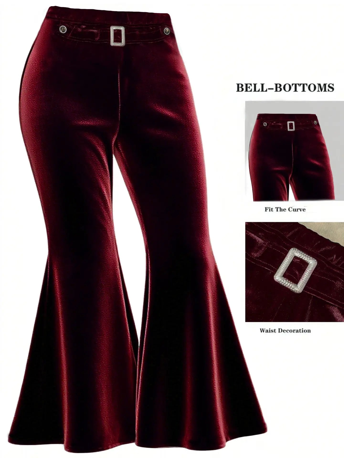 spring and autumn versatile wide-leg pants with metal decoration large size gold velvet wide-leg pants casual pants