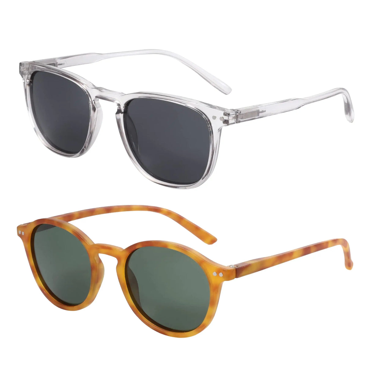 ZENOTTIC Retro Small Round/Square Polarized Sunglasses Vintage Lightweight Frame for Men Women  Fashion Shade
