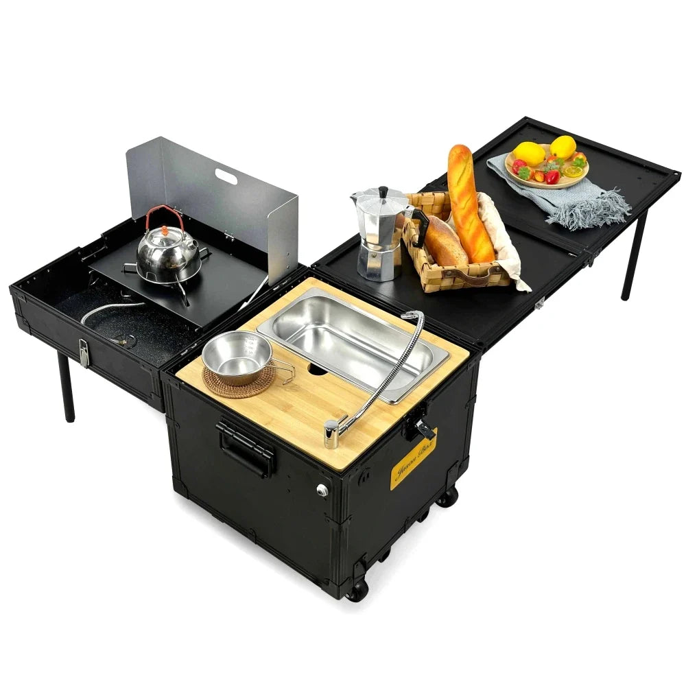 Camping Outdoor Portable Mobile Kitchen Car Self Driving Tour Camping Wilderness Equipment