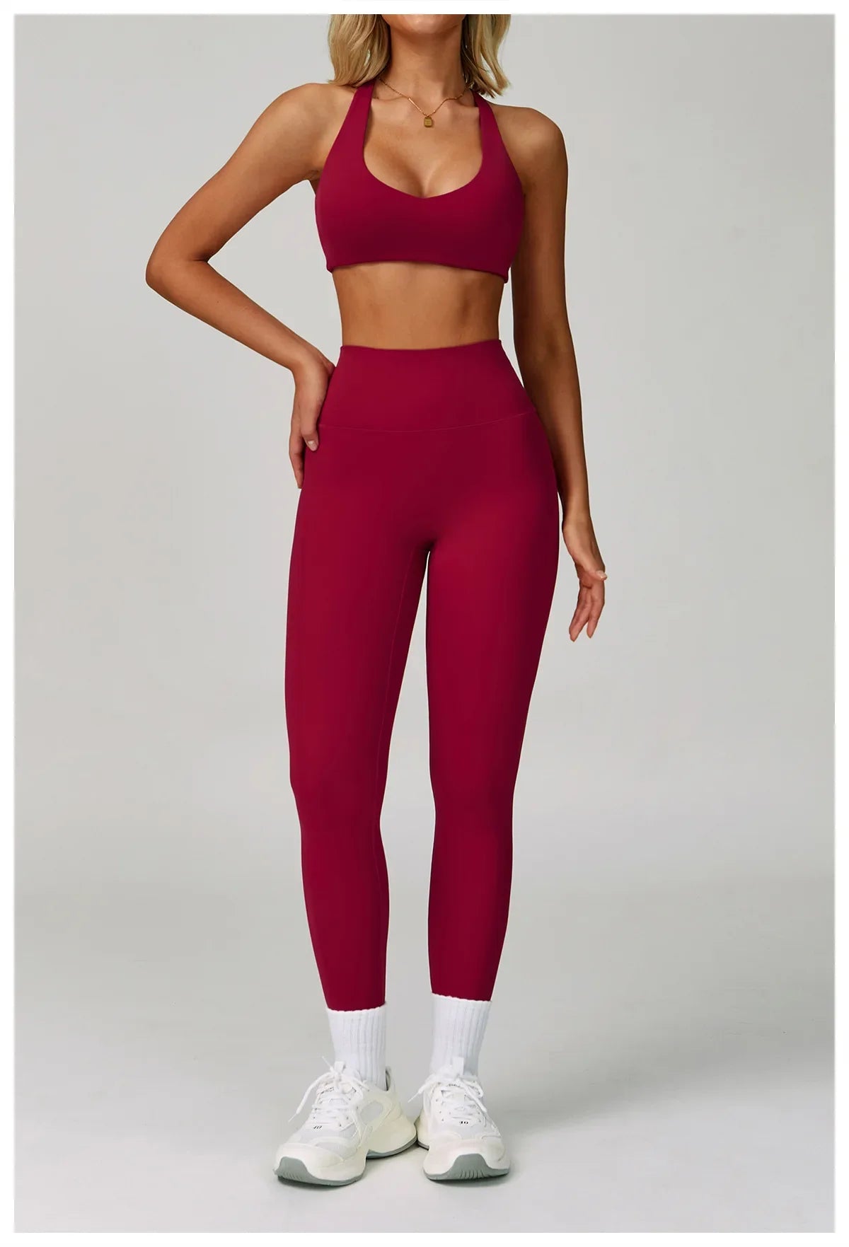 2/3-Piece Activewear Set – Sports Bra & High Waist Leggings