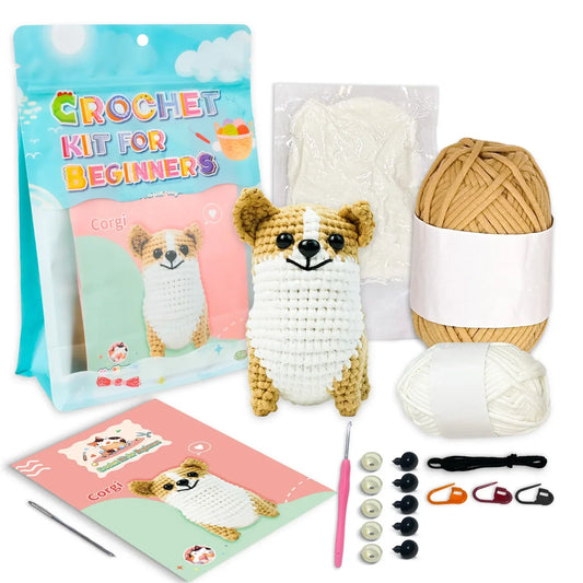 Corgi - Kit de ganchillo Kawaii para principiantes
