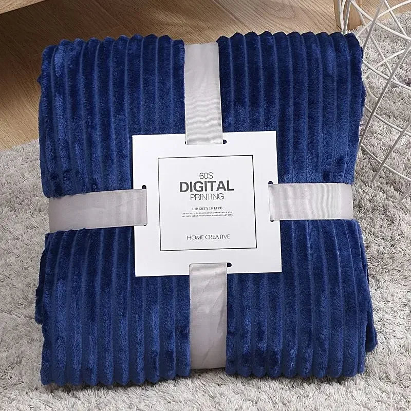 Soft Adult Cover Coral Fleece Blanket On The Sofa Thickened Winter Bed Blanket Warm Stitch Fluffy Bedspread Plaid Sofa Bedroom