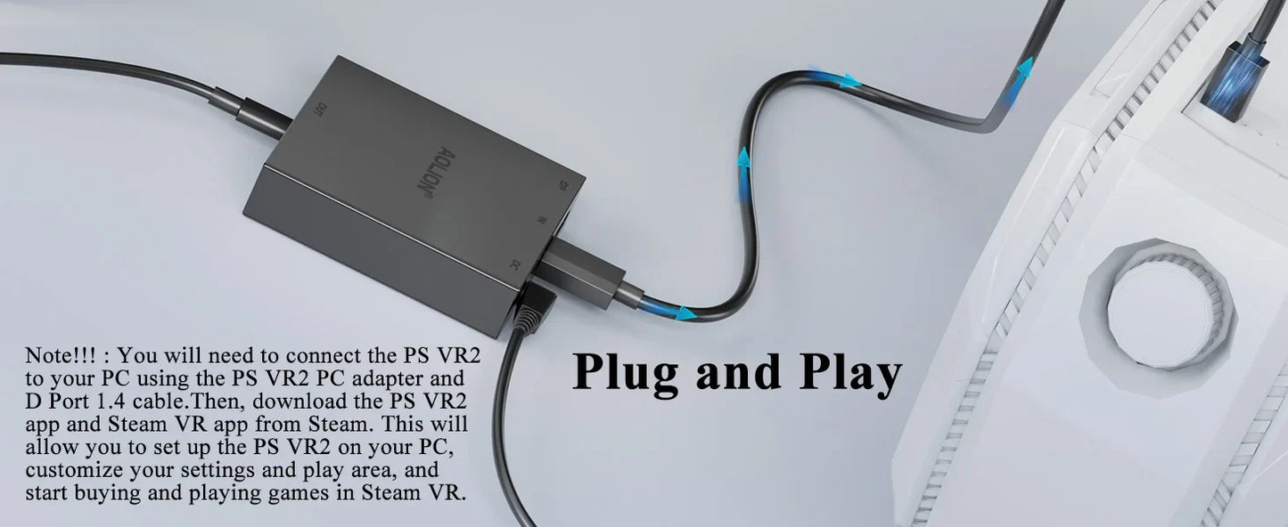 AOLION For PS5 VR2 PC Converter PS VR2 PC Adapter Kit PC Adapter