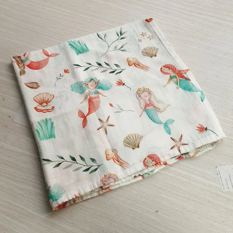 New Cotton Baby Blankets Newborn Soft Cotton Baby Blanket Muslin Swaddle Wrap Feeding Burp Cloth Towel Scarf Baby Stuff 58x58cm