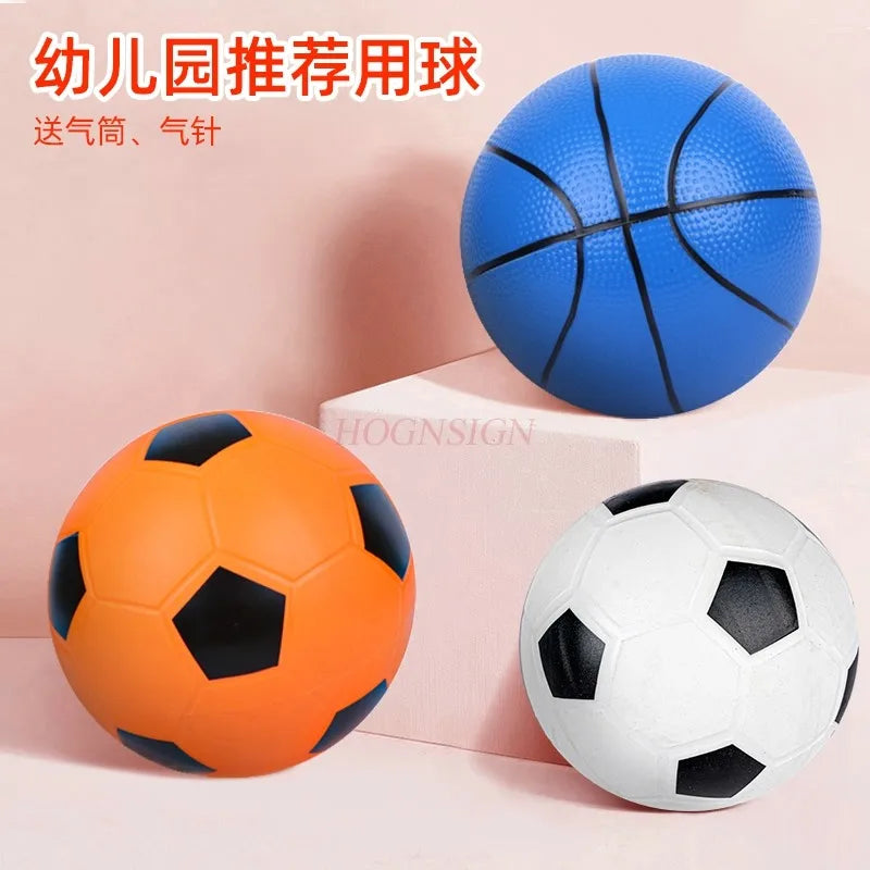 Children's elastic small leather ball, baby racket, basketball, kindergarten, outdoor ball toys for babies