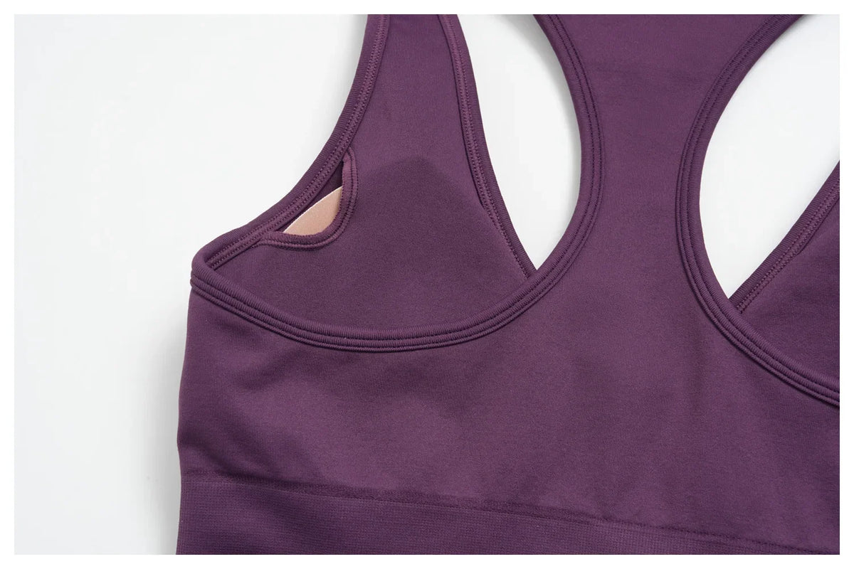 Seamless Yoga Sets Women Breathable V Neck Shockproof Sports Vest Fitness Suit Outwear High Waist Shorts Training Fitness Suit