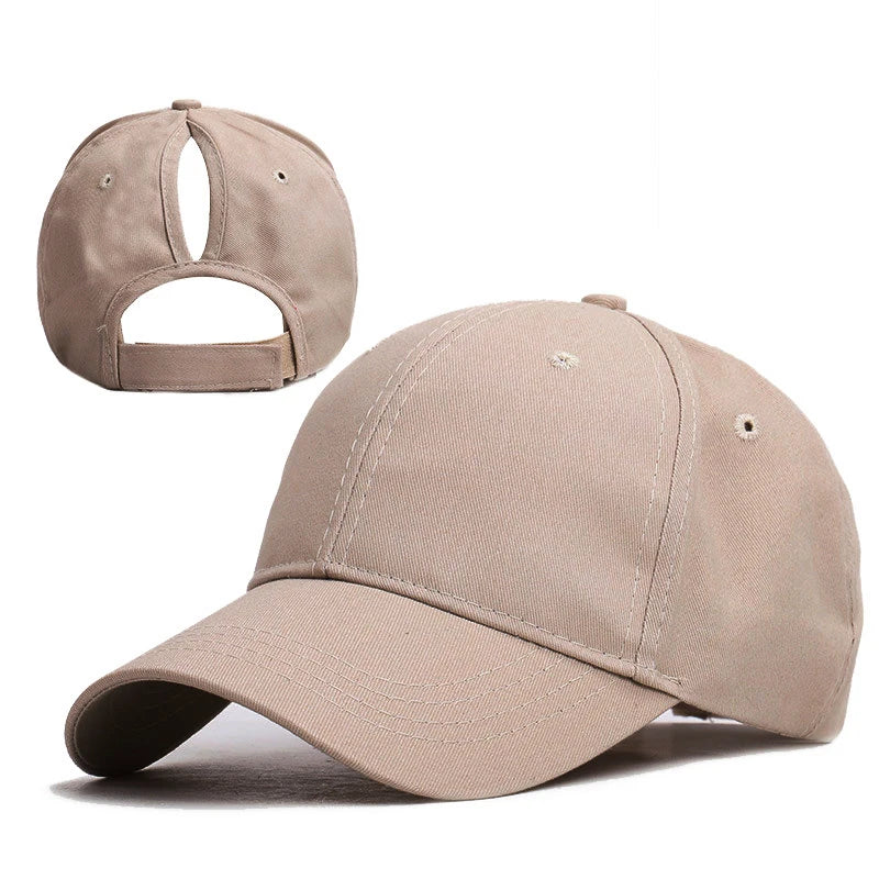 Baseball Cap with Ponytail Slot