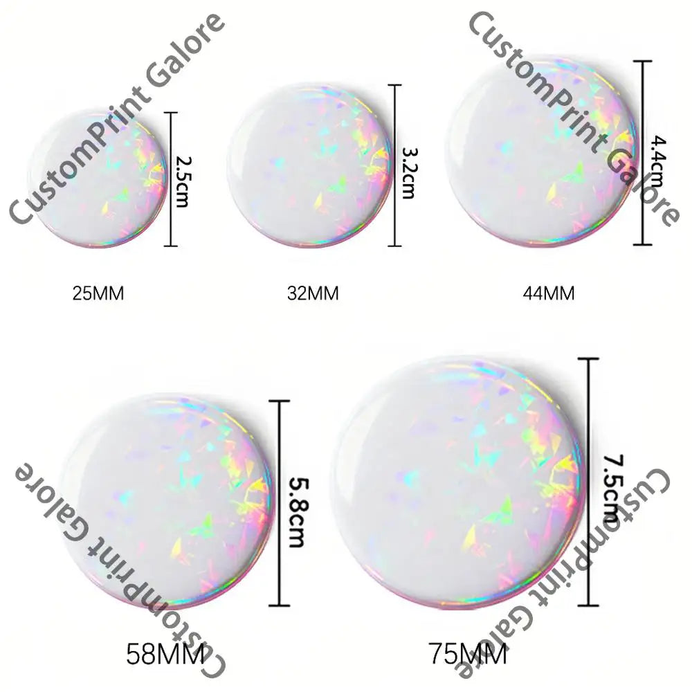 Cute Funny S-Shelly W-Wold Customizable Badge Tinplate Brooch Laser Film Lapel Pin for Decoration Party Small Gifts