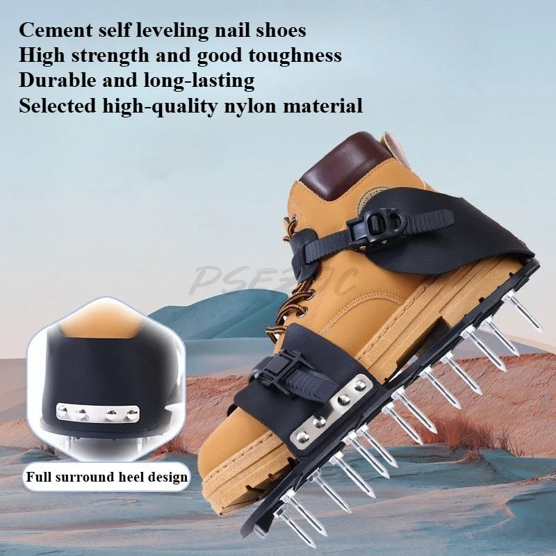 Outdoor Portable Garden Grass Nail Shoes Epoxy Floor Paint Nail Shoes Cement Self Leveling Tools Lawn Loosening Shoes