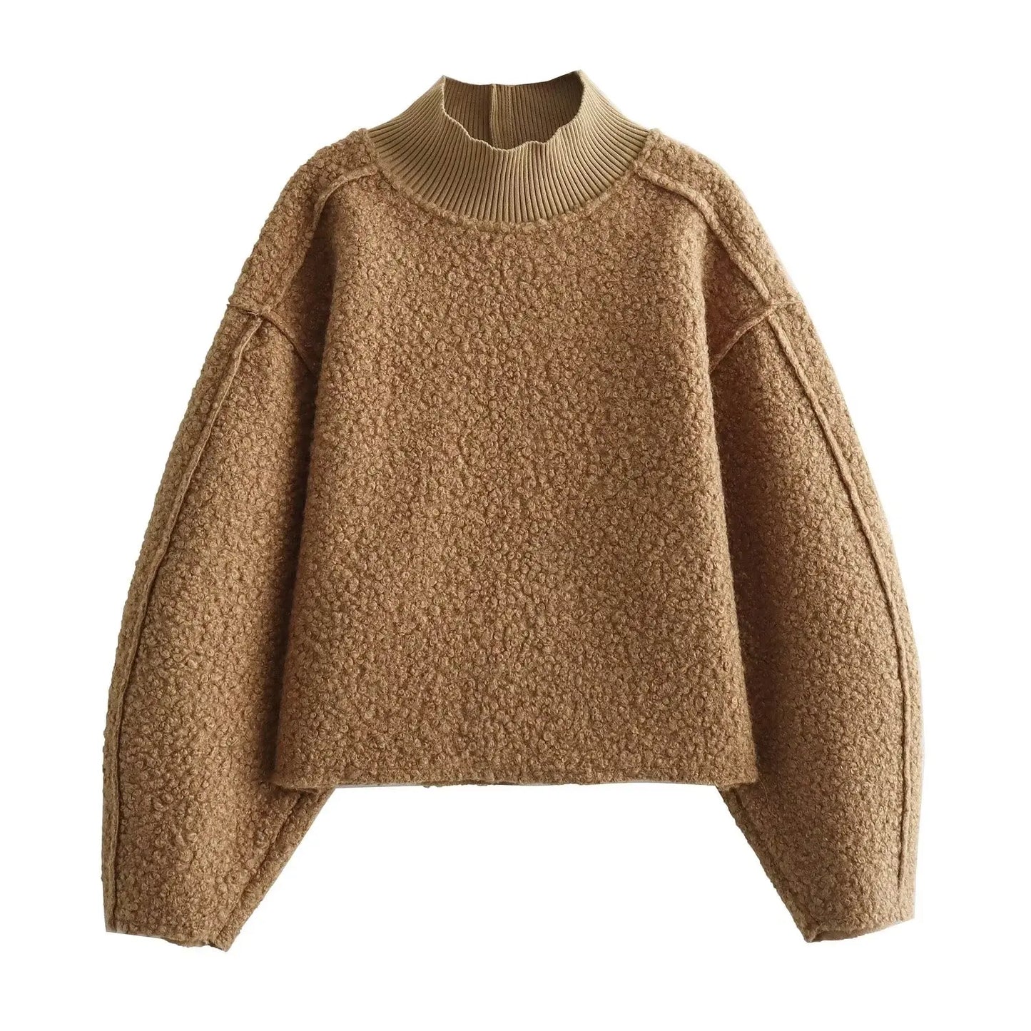 Foridol Turtleneck Fluffy Hoodie for Women Autumn Casual Loose Pullovers Female Basic Fashion Winter Women's Sweatshirts