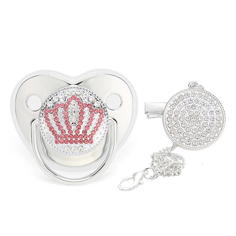 Baby Shower Gifts Baby Pacifier Rhinestone Pacifier Clips Princess