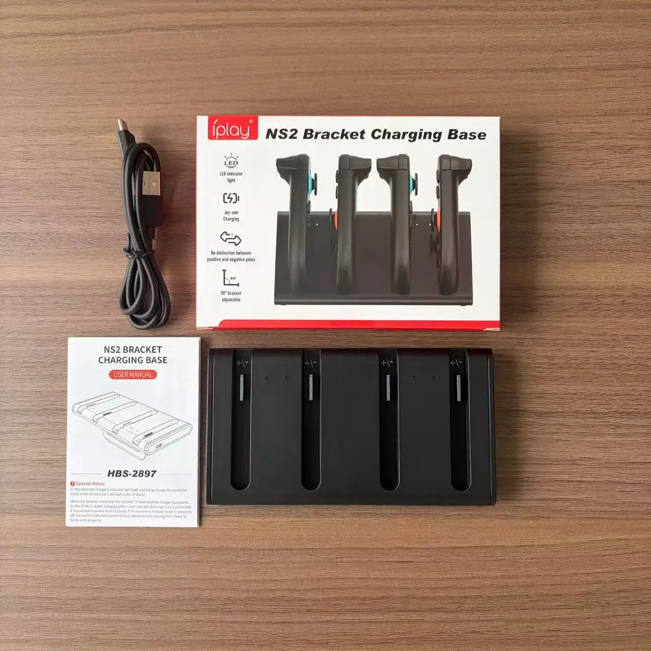 Charging Dock for Nintendo Switch 2 Joycons Dock Charger Stand Station with LED Indication USB Type-C Charger Cable for Switch 2