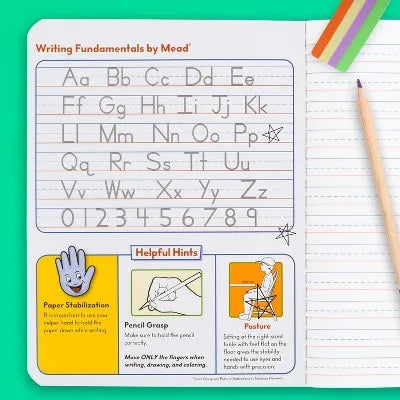Primary Composition Book Writing Tablet: K-2 Journal, 7.5X9.75", 200 Pages, Sewn Binding, Hard Cover, Acid-Free Paper for School