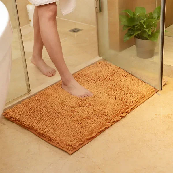 Soft Floor Carpet Non-slip Bathing Room Rug Water Absorption Shaggy Kitchen Rug Door Way Feet Mat Dirt Barrier Cushion Mat Rug