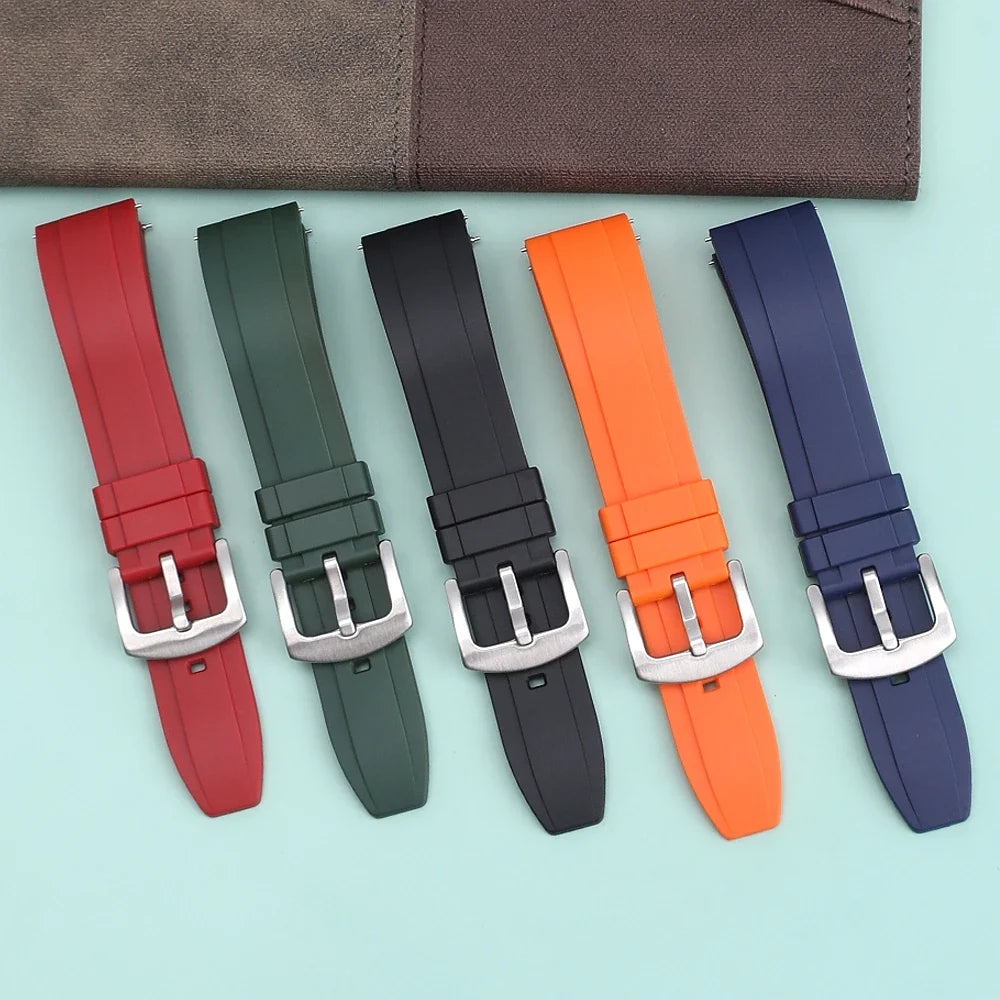 Samsung Galaxy Watch 7, 6, 5, 4 & FE Grooved FKM Rubber Band