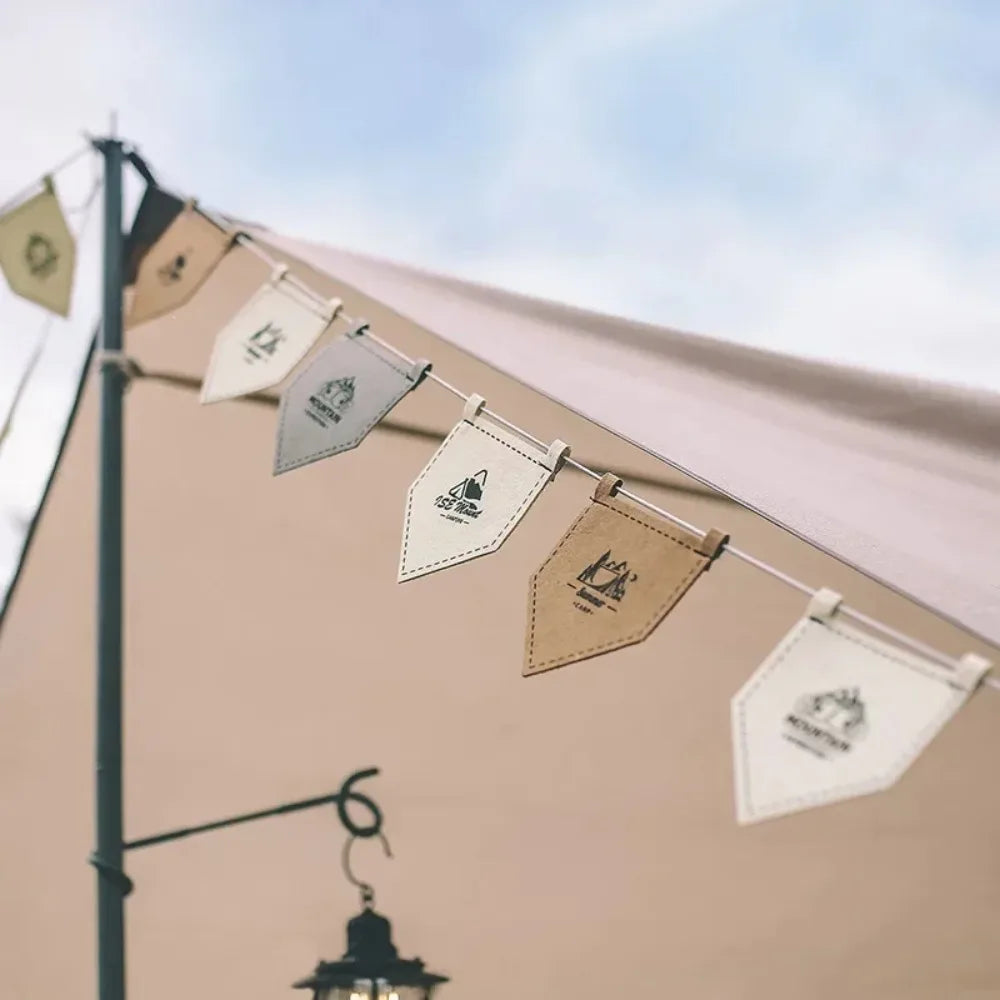 Camping Tent Atmosphere Flag Decoration Scene Layout Flag Outdoor Camp Travel Flag Felt Pennant Hanging Cloth Camping Equipment