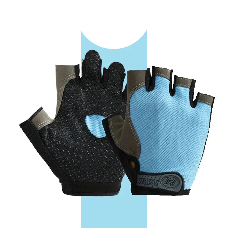 Gym Anti Slip Half Finger Gloves Breathable Dumbbells