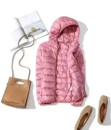 8XL Cheap Ultra Light Down Winter Warm Hooded Feather Puffer Jacket For Girl Short Spring Autumn Coat Female Women Big Size Duck