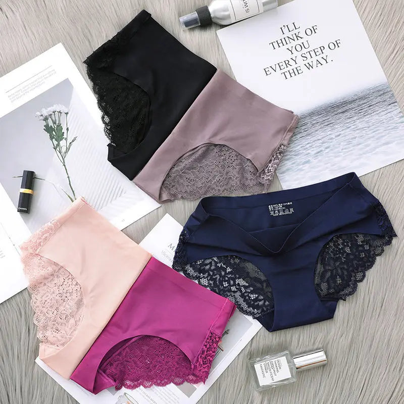 1/3/5/10 seamless women's hollow underwear, comfortable lace underwear, low waist women's underwear, soft women's underwear