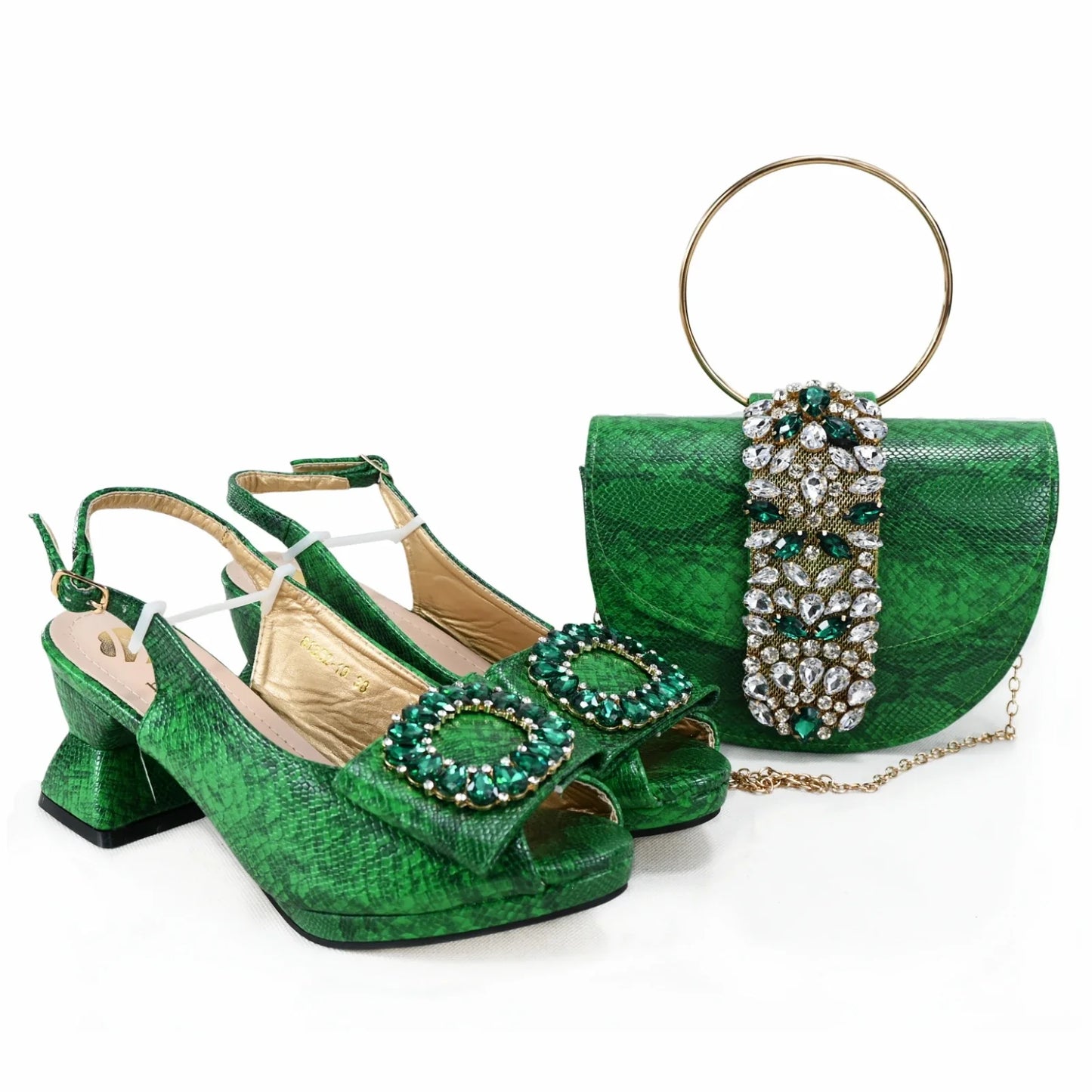 Conjuntos de zapatos y bolsos italianos Hgv1-5