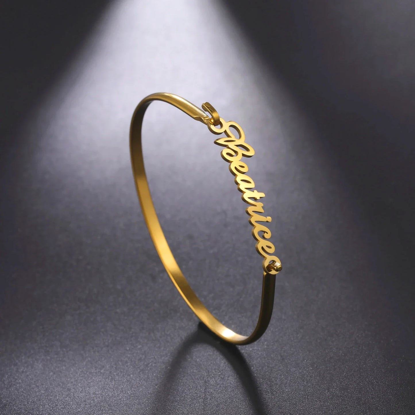 Personalized Name Bracelet for Women Men Custom Jewelry Stainless Steel Customized Bangle Gold Color Arabic Name Birthday Gifts
