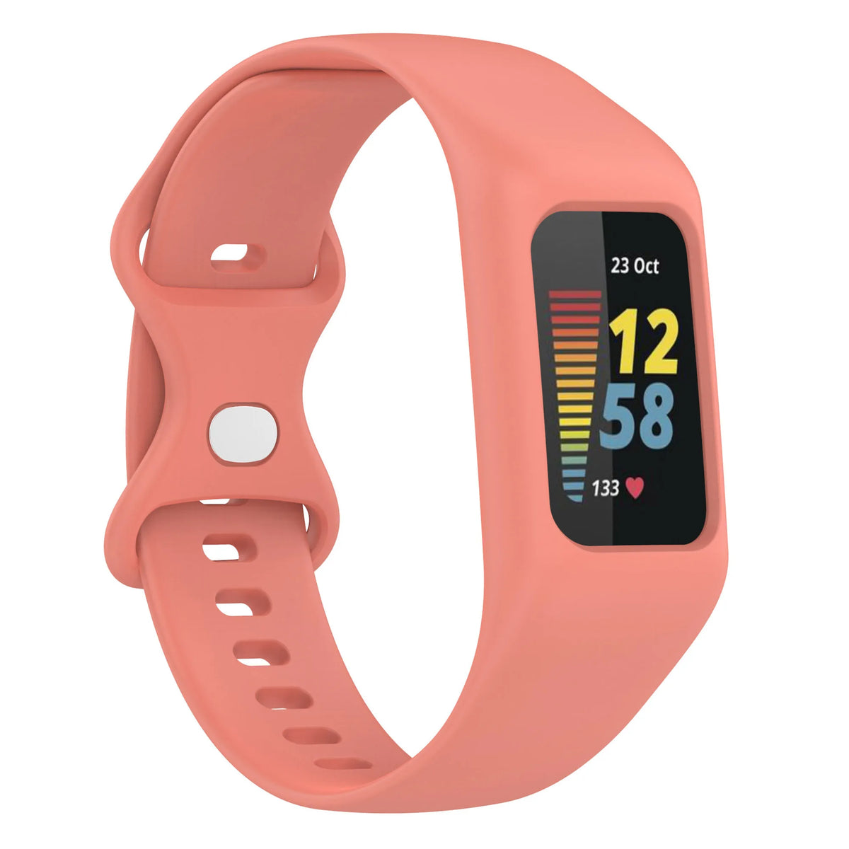 Fitbit Charge 5 & 6 Silicone Sport Band with Built-In Case