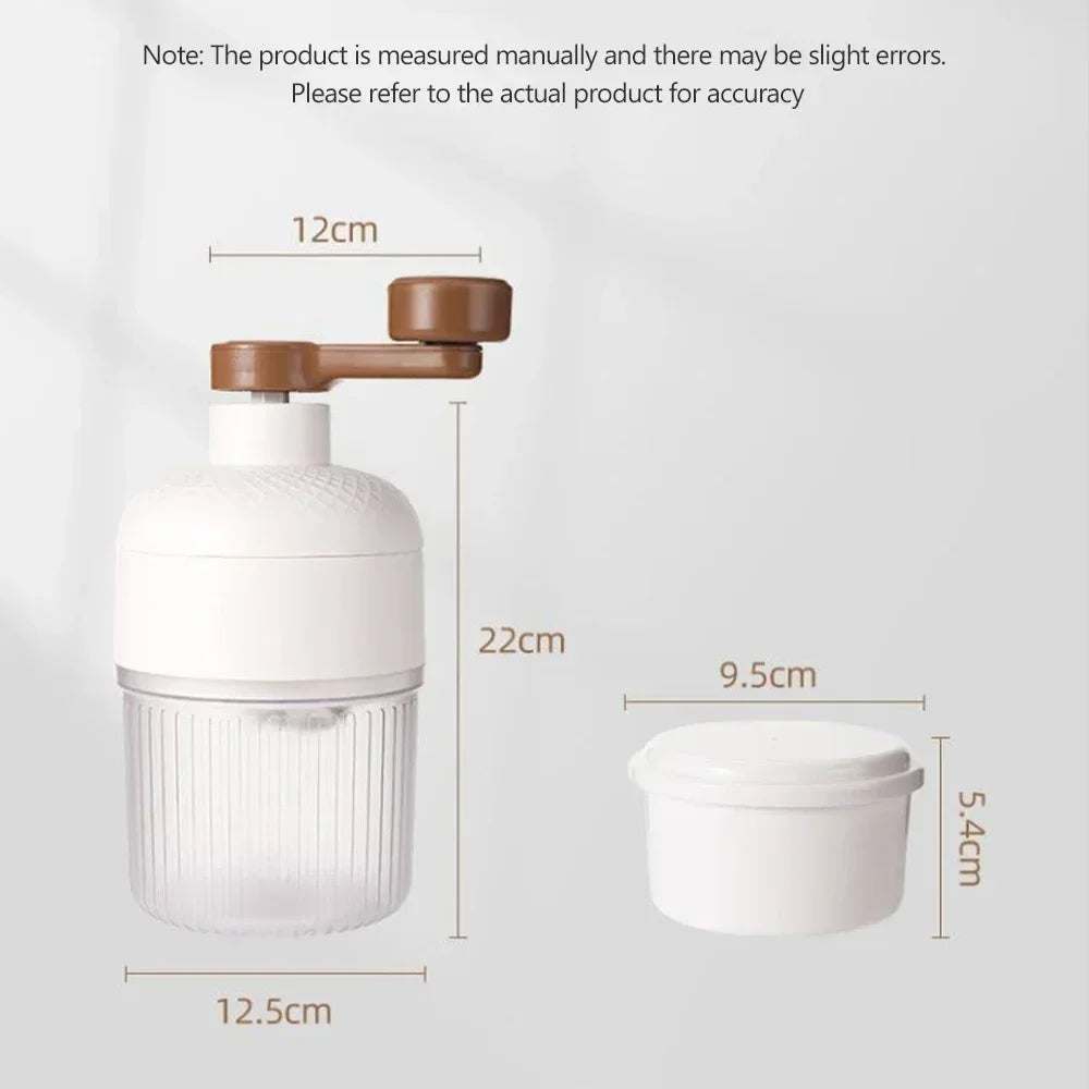 Shaved Ice Machine Mini Ice Crusher Hand Operated Shaved Ice Milkshake Maker Household Portable Small Hail Machine Kitchen Tool