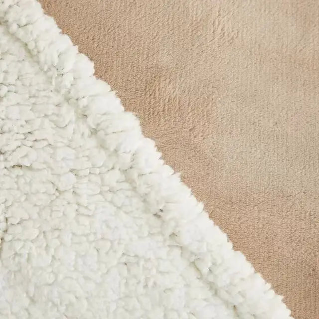 Jacquard Style Thickened Double Layer Winter Lamb Plush Blanket Pink Ghost Printed Quilt Flannel Sofa Cover Coral Velvet Blanket