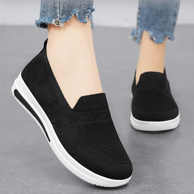 Spring New Women's Sports Shoes, Fashionable, Breathable, Lightweight, Non-slip, Wear-resistant, Casual Sports Shoes, Flat Shoes