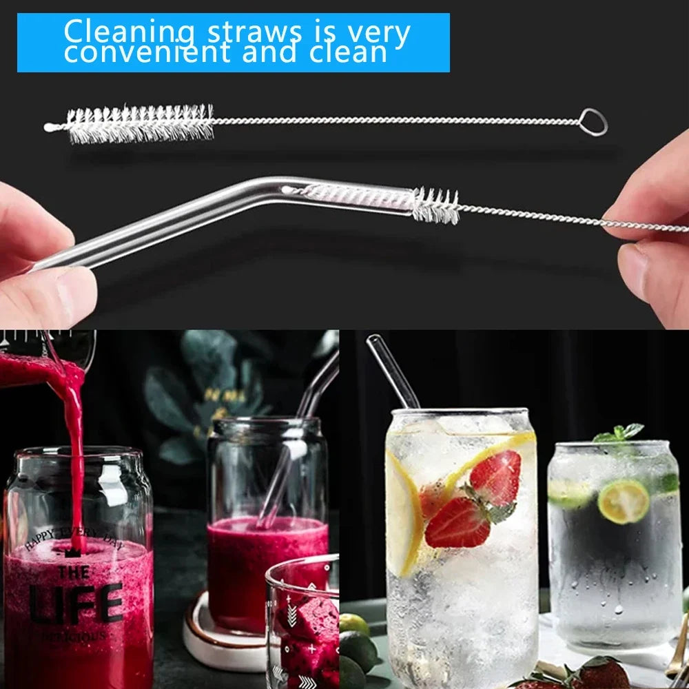 500-1Pcs Drinking Straw Cleaning Brush Reusable Pipe Cleaner Nylon Stainless Steel Straw Cleaning Brush for Baby Cup Bottles