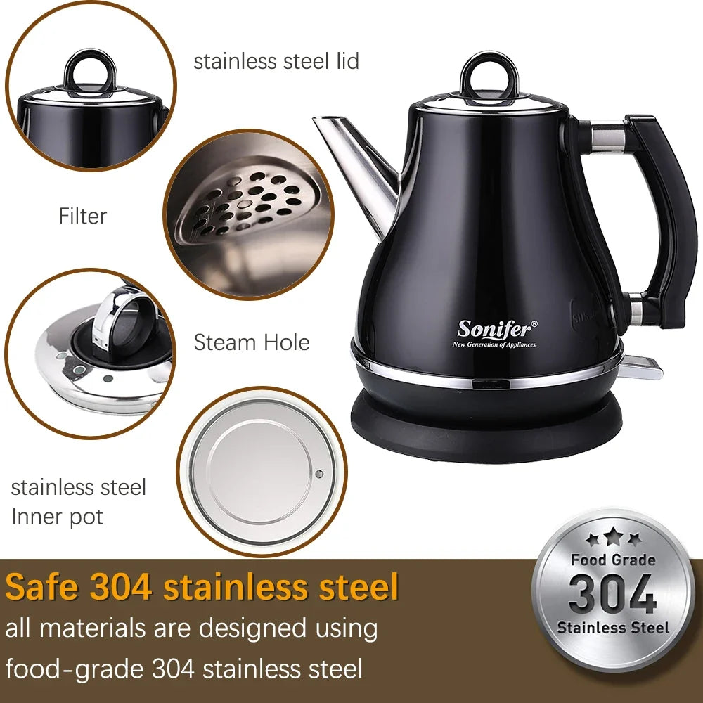 1.2l Colorful 304 Stainless Steel Electric Kettle 1500w Household 220V
