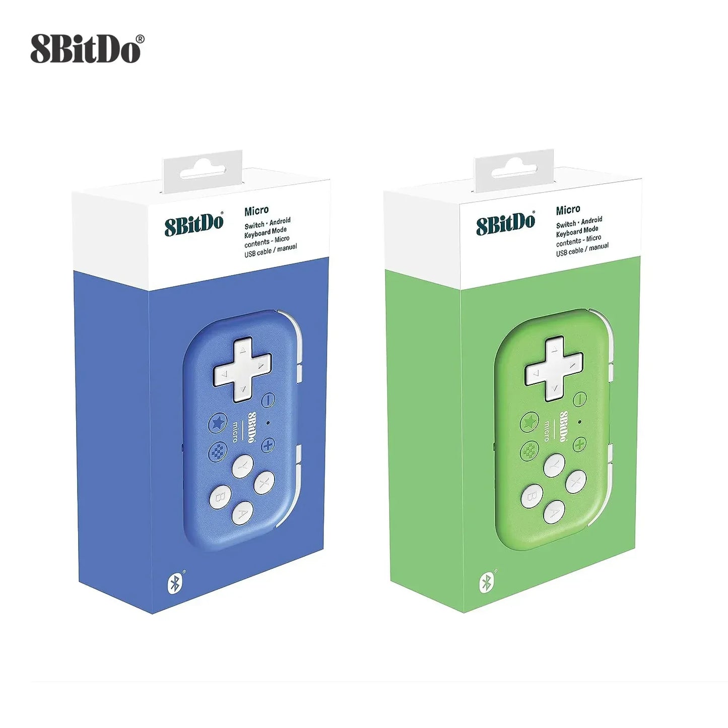 8Bitdo Micro Bluetooth Gamepad Pocket-sized Mini Game Controller for Switch, Android, and Raspberry Pi, Supports Keyboard Mode