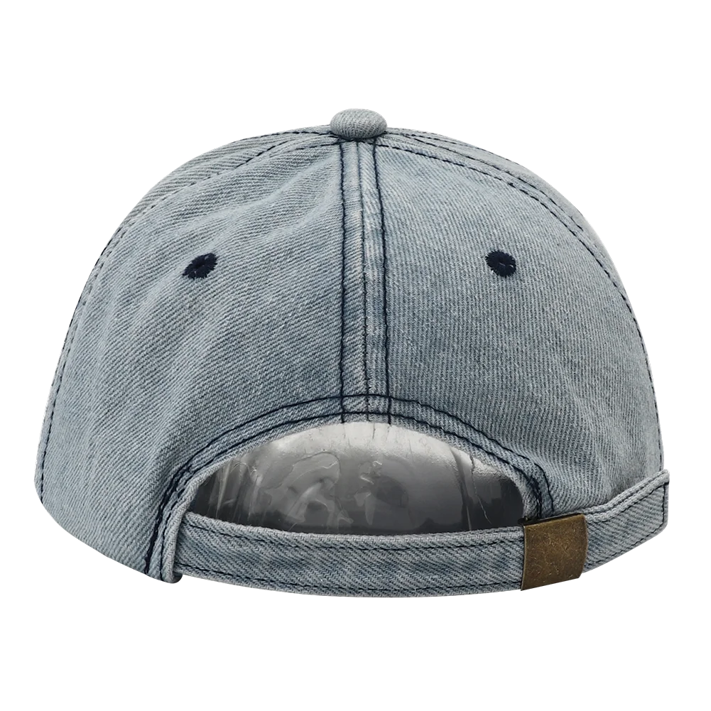 2024 New Solid Color Ripped Baseball Cap Washed Denim Snapabck Hat Hip Hop Breathable Streetwear Distressed Hats for Women Men