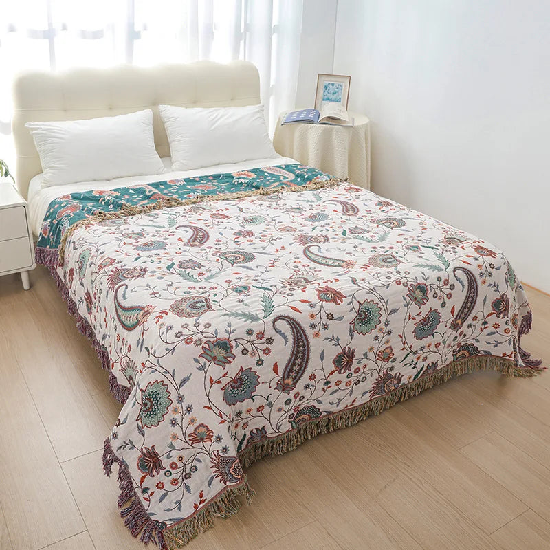 Nordic Throw Blanket For Beds Cotton Double Sided Sofa Cover Sofa Cushion Soft Blanket Leisure Bedspread Four Seasons Thin Quilt