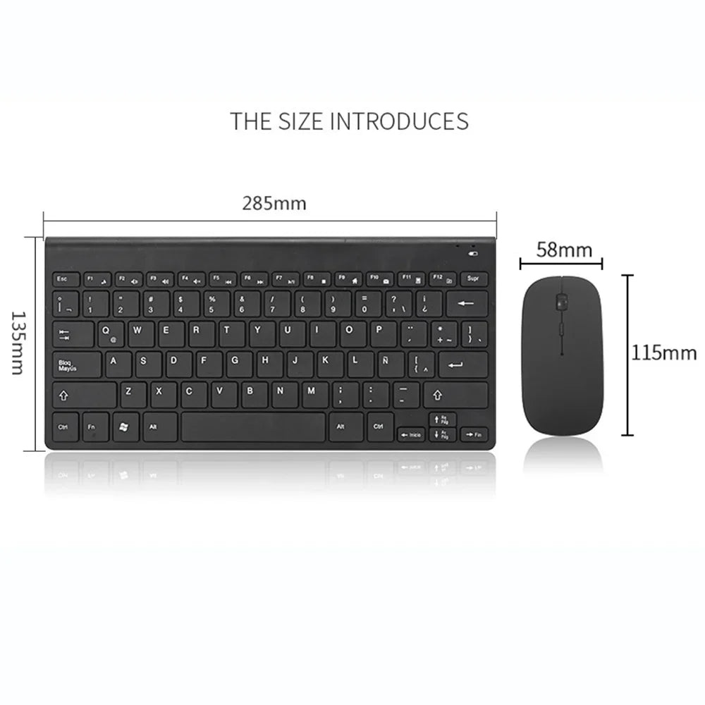 New Spanish Keyboard Wireless Mouse For Game PC Player TV Spanish Keyboard and Mouse Set 78Keys Gaming Keyboard Dropshipping