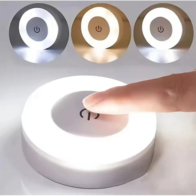 1-6pcs Energy Saving LED Night Lights Touch Sensor 3 Color Dimmable